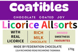 Coatibles - Licorice Allsorts in Milk Chocolate - 170g