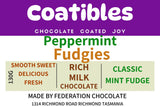 Coatibles - Peppermint Fudgies - Milk Chocolate - 130g